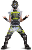 Apex Legends Octane Costume, Video Game Inspired Muscle Padded Jumpsuit and Mask