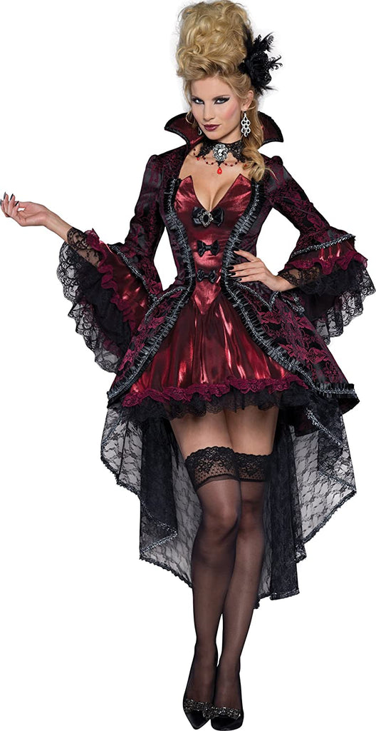 InCharacter Costumes Women's Victorian Vamp Vampiress Costume, Burgundy, Large