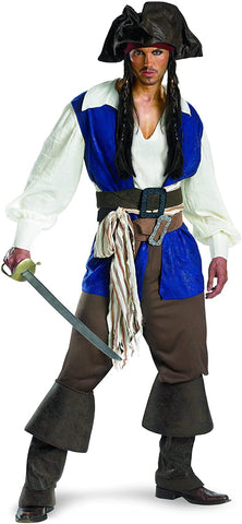 Disguise Men's Captain Jack Sparrow Deluxe Adult Costume
