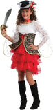 Deluxe Child's Seven Seas Pirate Girl Costume, Medium