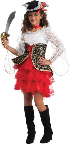 Deluxe Child's Seven Seas Pirate Girl Costume, Small