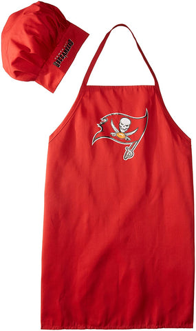 NFL Tampa Bay Buccaneers Chef Hat and Apron Set, Red, One Size