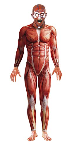 Smiffys mens Anatomy Man Adult Sized Costume, Red, L - US Size 42 -44
