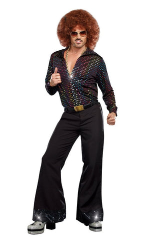 Dreamgirl Disco Dude Hologram Men's Plus Shirt