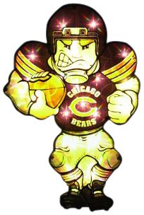 Chicago Bears Double Sided Car Window Light Up Player