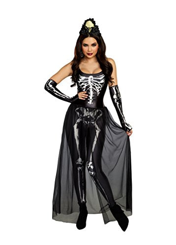 Dreamgirl Women's Sexy Bare Bones Babe Skeleton Costume Jumpsuit