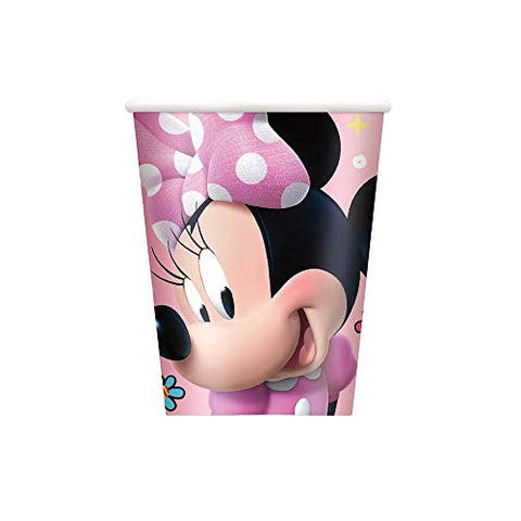 Unique Disney Minnie Mouse Disposable Paper Cups - 8 Pcs, Pink
