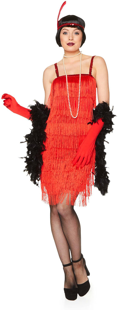 Roaring 20s 1920 Red Flapper Dress Women's Costume X-Large 18-20