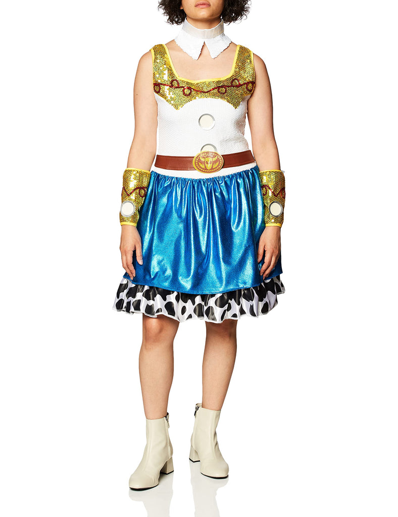 Disguise Disney Pixar Toy Story Jessie Glam Womens Adult Costume, Blue/White/Yellow/Black, Medium/8-10