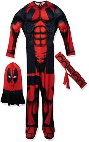 Rubie's mens Deadpool Classic Fiber-filled Muscle Chest Deadpool Adult Sized Costume, Red, Extra-Small US