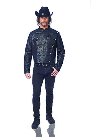 Costume Culture Men's Plus Size Faux Leather Jacket with Zipper, Black, X-Large