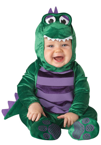 InCharacter Costumes Baby's Dinky Dino Dinosaur Costume, Green/Purple, 18-24 Months