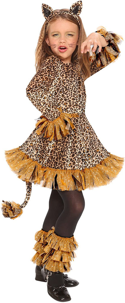 Living Fiction Girls' Leopard Costume Large