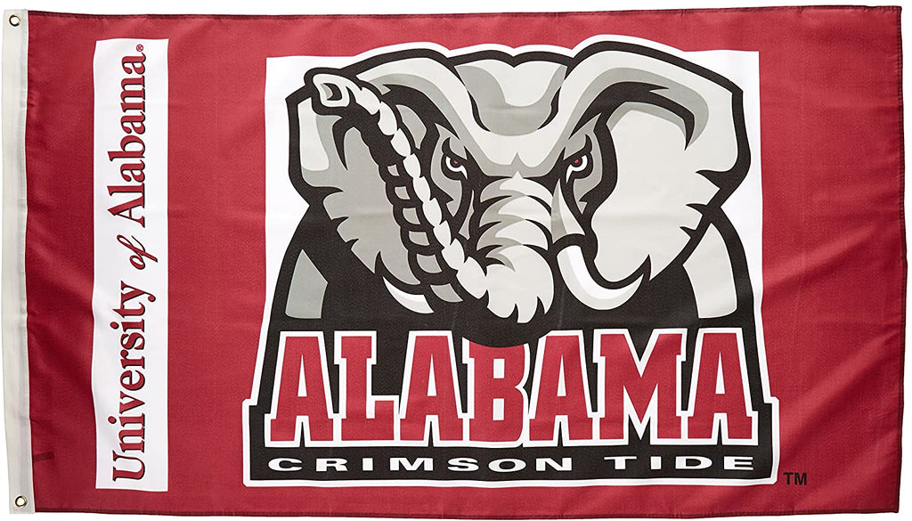 NCAA Alabama Crimson Tide Elephant Logo 3-by-5 Foot Flag with Grommets