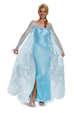Disney Women's Elsa Prestige Adult Costume, Blue, X-Large