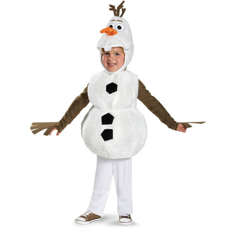 Disguise Baby's Disney Frozen Olaf Deluxe Toddler Costume,White,Toddler S (2T)
