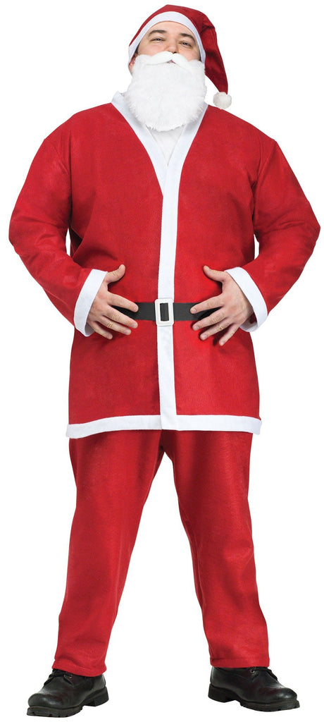 Fun World mens Costumes Plus-size Plus Size Adult Pub Crawl Santa Suit Costume, Red/White, XL 50-54 US