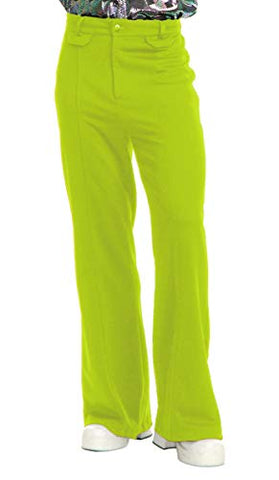 Charades Men's Disco Pants, Lime Green, W34