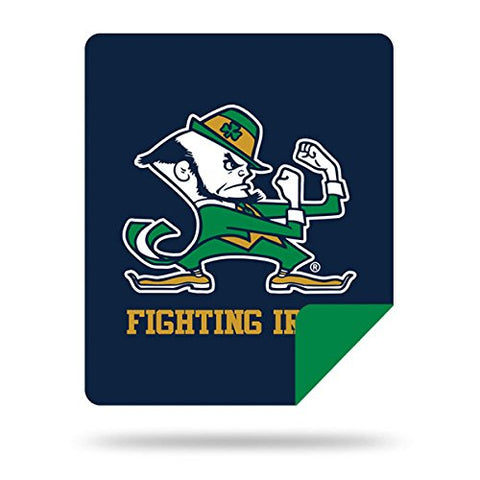 Northwest NCAA Notre Dame Fighting Irish Unisex-Adult Silver Knit Throw Blanket, 60" x 72", Denali