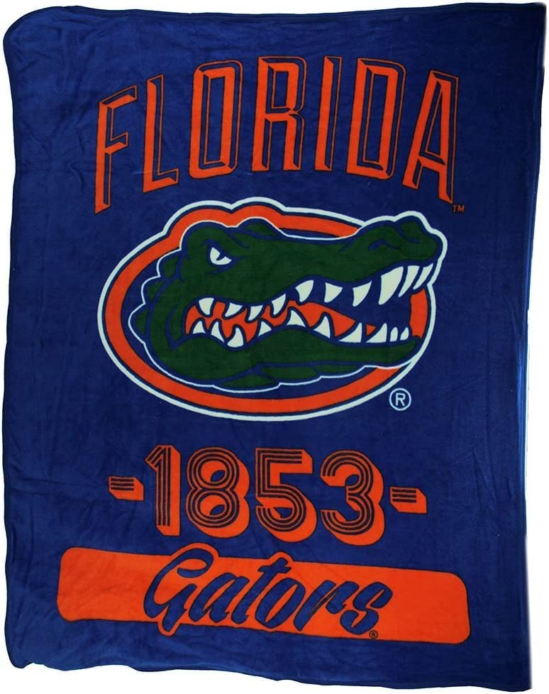 Northwest NCAA Florida Gators Unisex-Adult Micro Raschel Throw Blanket, 46" x 60", Halftone