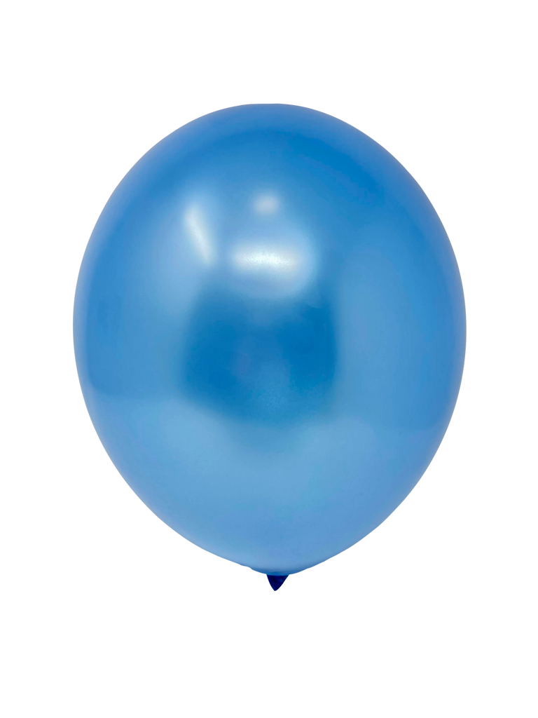 12" Metallic Latex Balloons - 50 Count - Light Blue