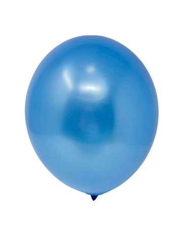 12" Metallic Latex Balloons - 50 Count - Light Blue