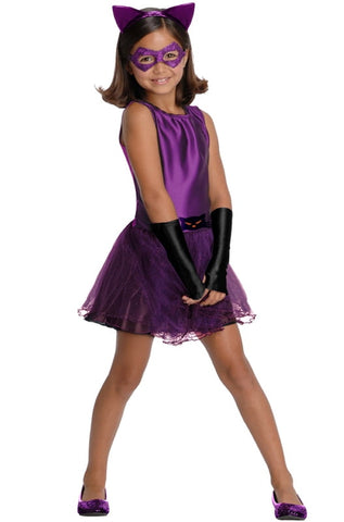 DC Super Villain Collection Catwoman Girl's Costume with Tutu Dress - Small / 36.0 months