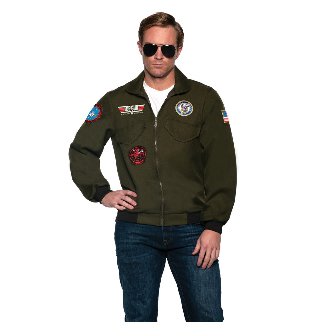 UNDERWRAPS TOPGUN Bomber Jacket - Officially Licensed US NAVY® TOPGUN Costume, Unisex Fighter Pilot jacket Halloween Costume Accessory, Couple Costume, XX-Large