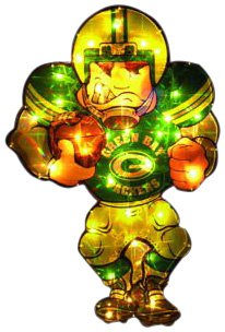 Green Bay Packers Double Sided Car Window Light Up Player
