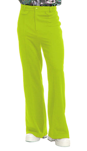 Charades Men's Disco Pants, Lime Green, W38