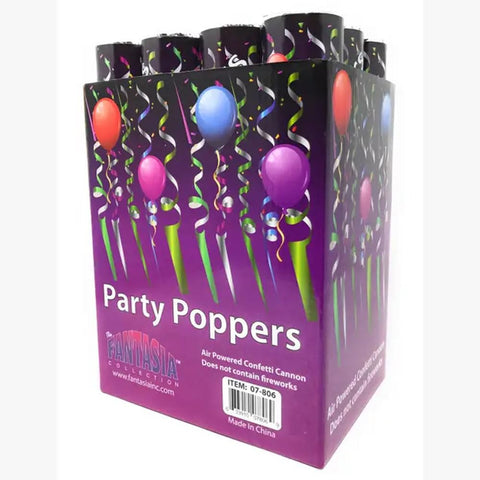 12" Confetti Poppers - 12 Pack