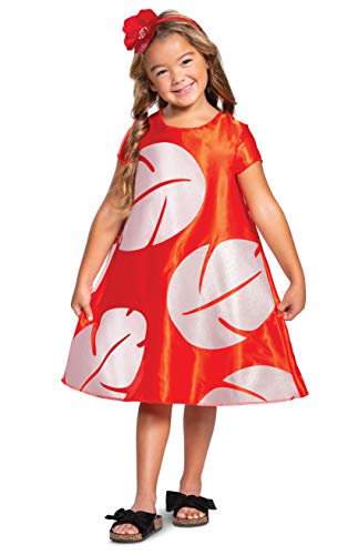 Lilo Costume for Kids, Official Kids Lilo and Stitch Costume Dress and Headband, Toddler Large (4-6x)