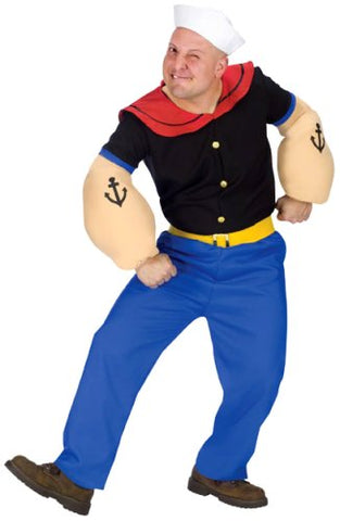 Fun World Costumes Men's Mens Popeye Costume, Blue, One Size