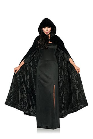 Satin Velvet Cape Adult Costume Black - One Size