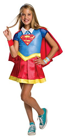 Rubie's Costume Kids DC Superhero Girls Deluxe Supergirl Costume, Medium , Red