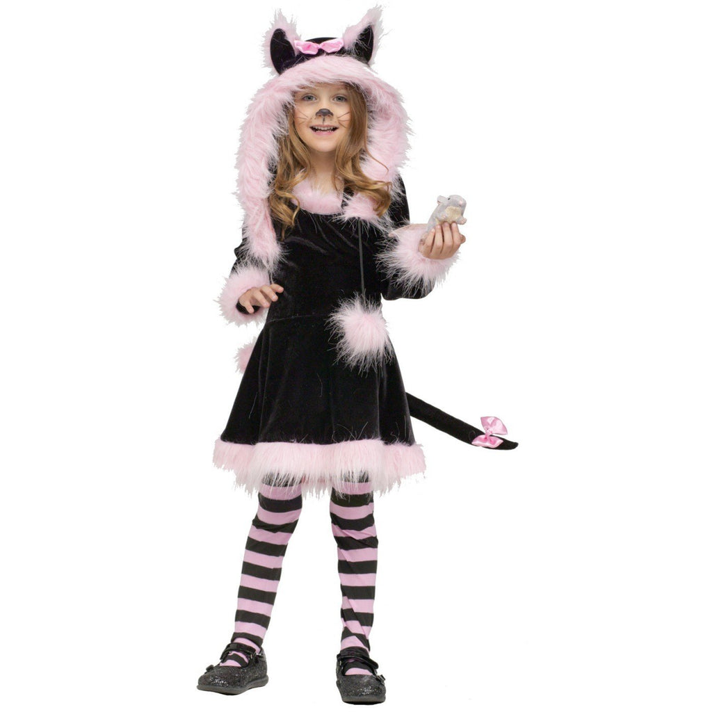 Fun World Costumes Baby Girl's Pretty Kitty Toddler Costume, Black/Pink, Small