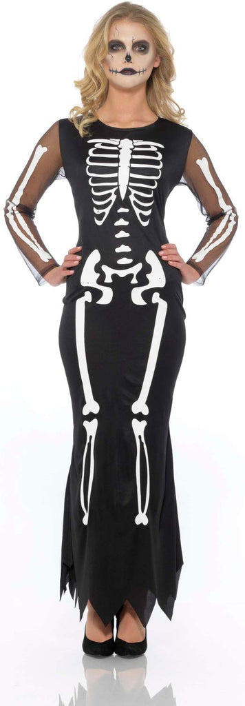 Karnival Women's Skeleton Dress (Medium) Black