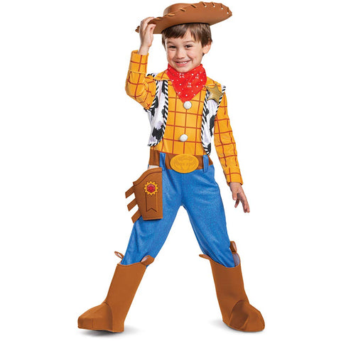 Disney Pixar Woody Toy Story 4 Deluxe Boys' Costume, Multicolor, Small (4-6)