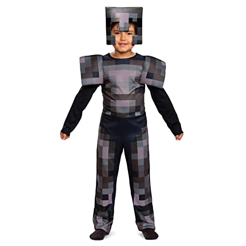 Minecraft Costume, Official Nether Armor Outfit for Kids Minecraft Costume, Classic Child Size Small (4-6)