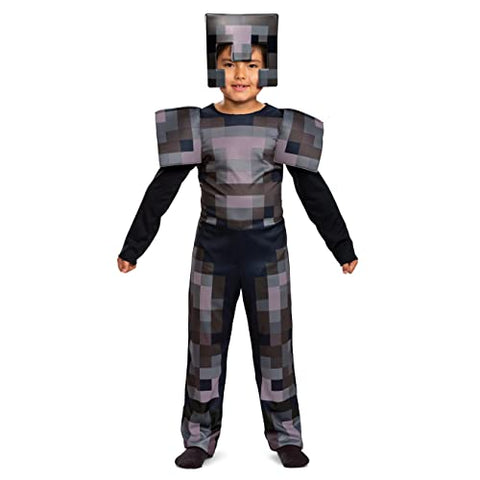 Minecraft Costume, Official Nether Armor Outfit for Kids Minecraft Costume, Classic Child Size Small (4-6)