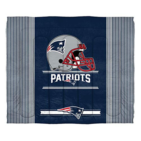 Officially Licensed NFL New England Patriots "Safety" King Comforter and 2 Sham Set, 102" x 86"