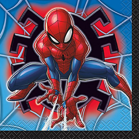 Spiderman Beverage Napkins 10", 16 Ct.