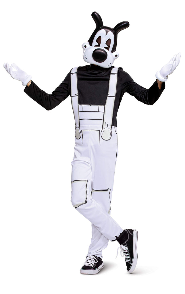 Disguise Bendy and the Ink Machine Boris Classic Boys Costume, Black & White, Large (10-12)