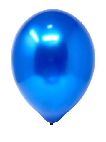 12" Metallic Latex Balloons - 50 Count - Royal Blue