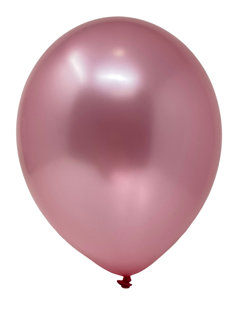 12" Metallic Latex Balloons - 50 Count - Pink