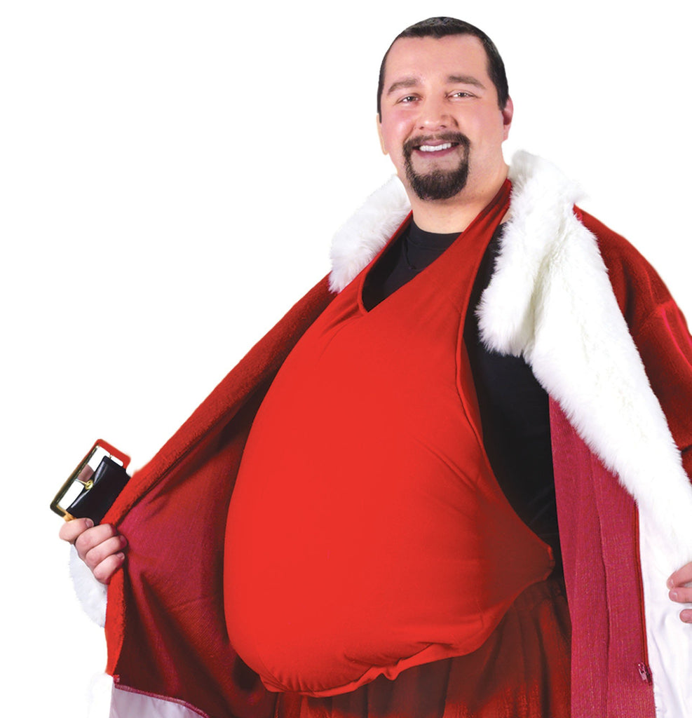 Fun World Costumes Men's Santa Belly (Stuffed), Red, One Size