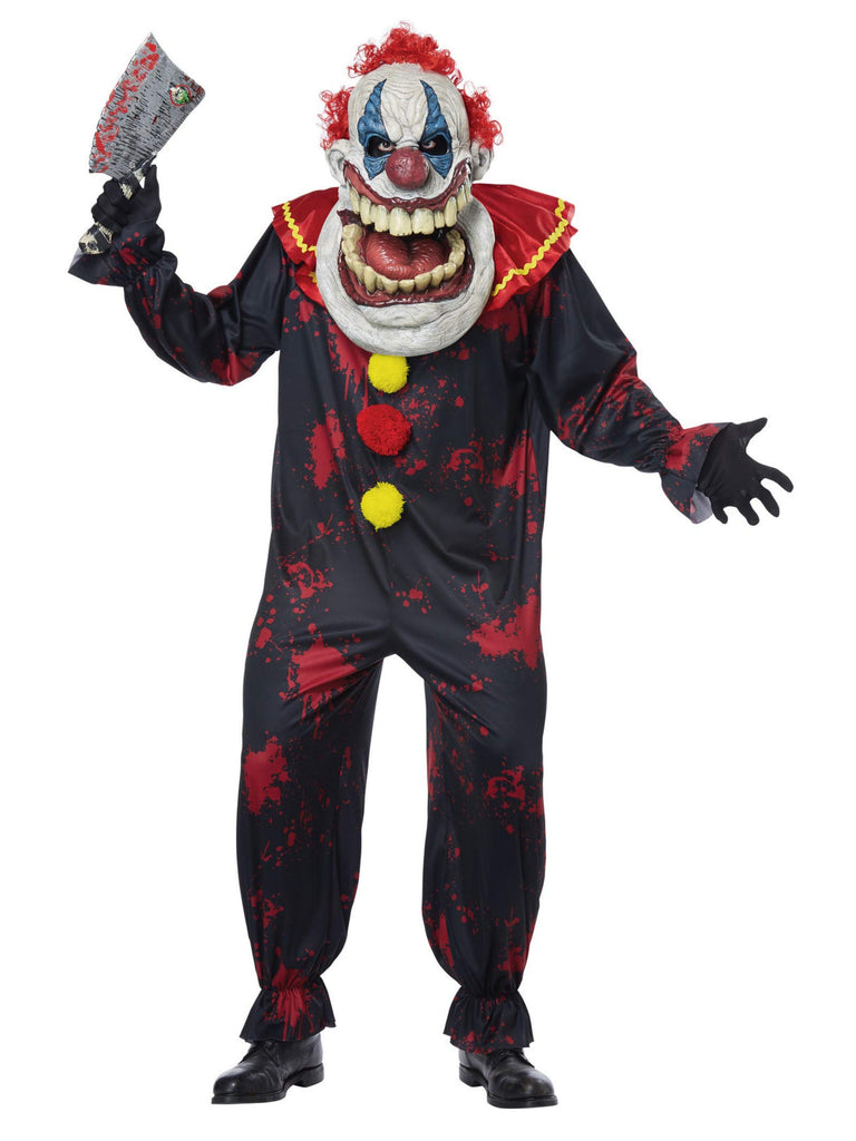 Dying Laughing Clown Big Mouth Costume for Adults