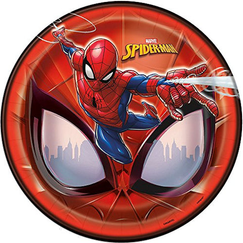 Unique Spider-Man Round 9 Inch Dinner Plates [8 Per Pack]