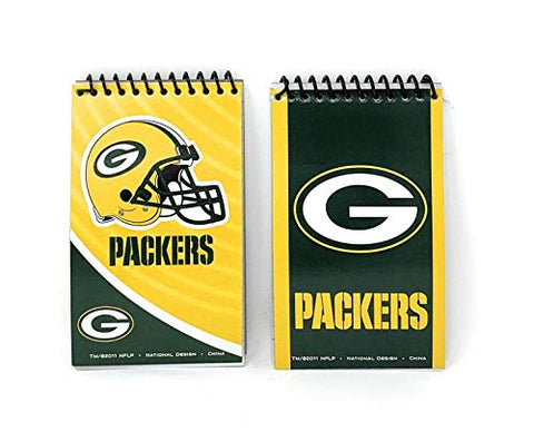 NFL Packers 2pk Spiral 3x5" Memo Pad in Poly Bag W/Header