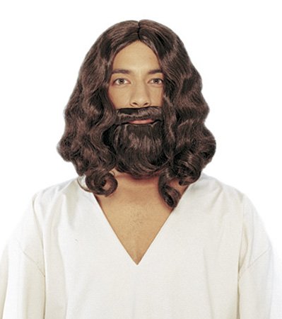 Biblical Wig and Beard in Brown